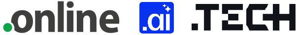 Логата на домейните от първо ниво .online, .ai и .tech
