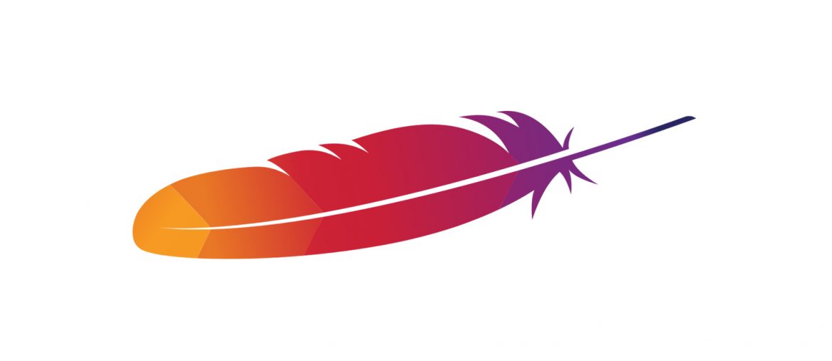 Apache CVE-2019-0211 and Shared Hosting Providers Gradient feather icon with vibrant colors transitioning from orange to purple on a white background.